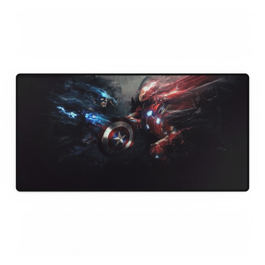 Captain America Vs Iron Man Epic Clash Mouse Pad Desk Mats Marvel Comics