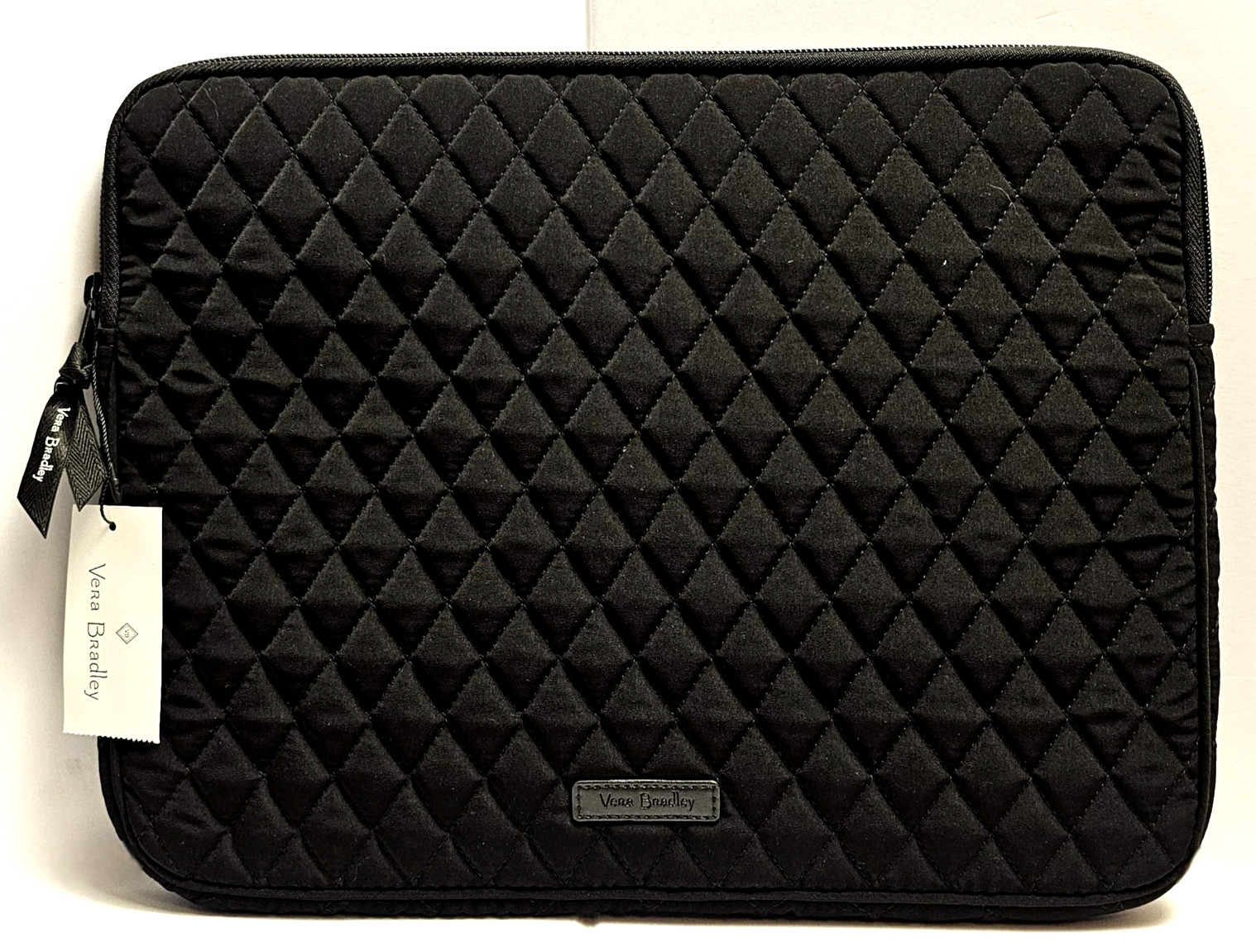 Vera Bradley Laptop Sleeve in Microfiber Classic Black 15" Laptop Compatible