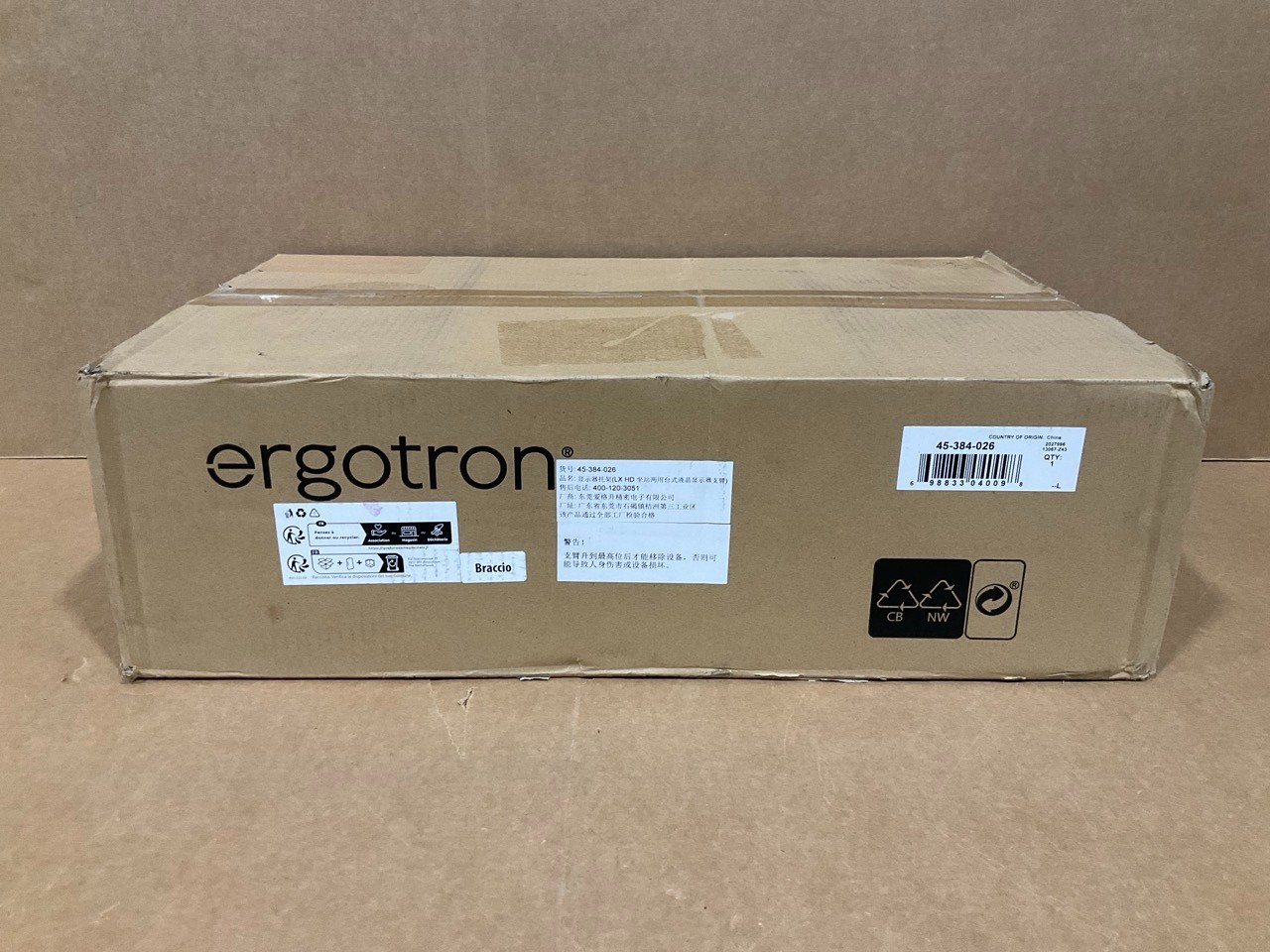 Ergotron LX HD Sit-Stand Desk Mount LCD Arm 45-384-026 ✅ ❤️️ ✅ ❤️ BRAND NEW