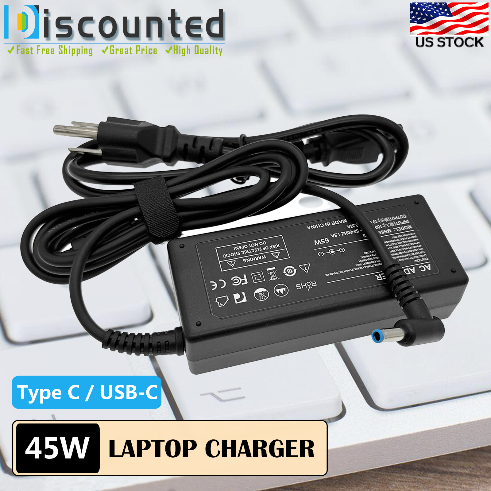 Power AC Adapter Laptop Charger For HP Envy 15-U110dx 15-U111 Touch-Screen X360