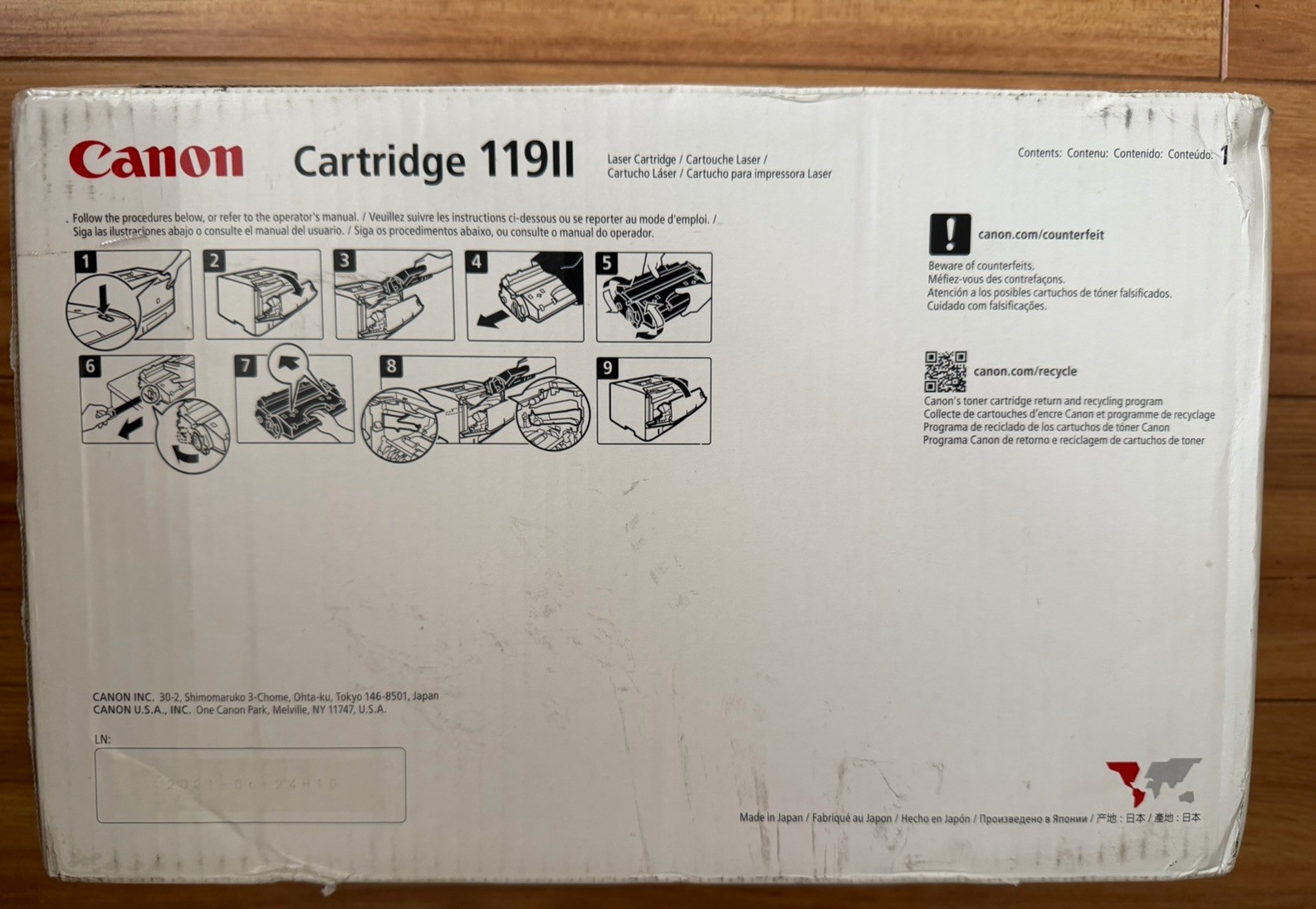 Genuine Canon 119II High Capacity Toner Cartridge 3480B001 [AA]  DD