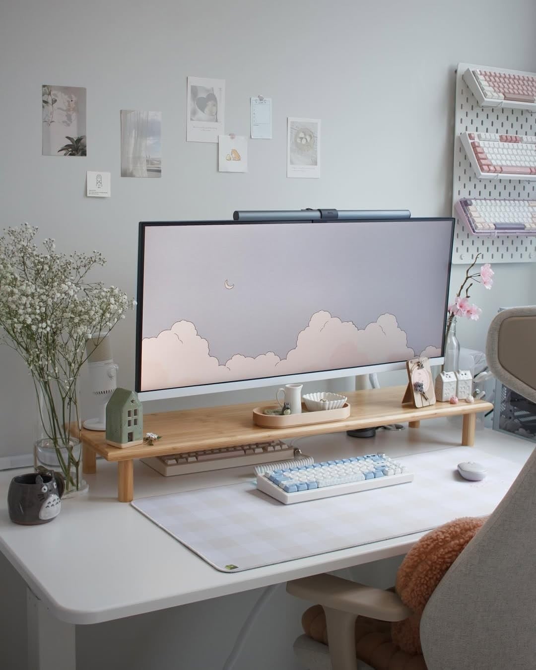 ROCDEER Dual Monitor Shelf, Monitor Stand Riser with Underneath Storage for D...