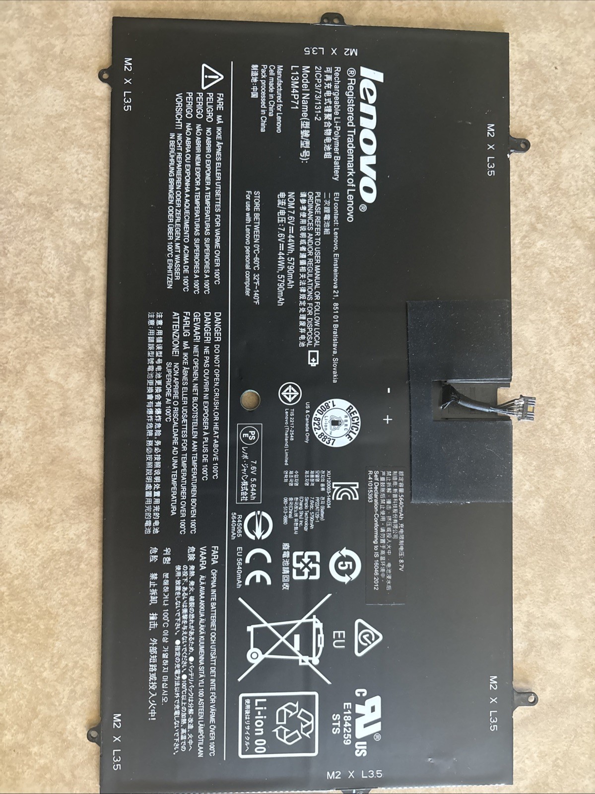 Battery L14S4P71 L13M4P71 Laptop for Lenovo Yoga 3 Pro 1370 Pro 5Y71 80HE