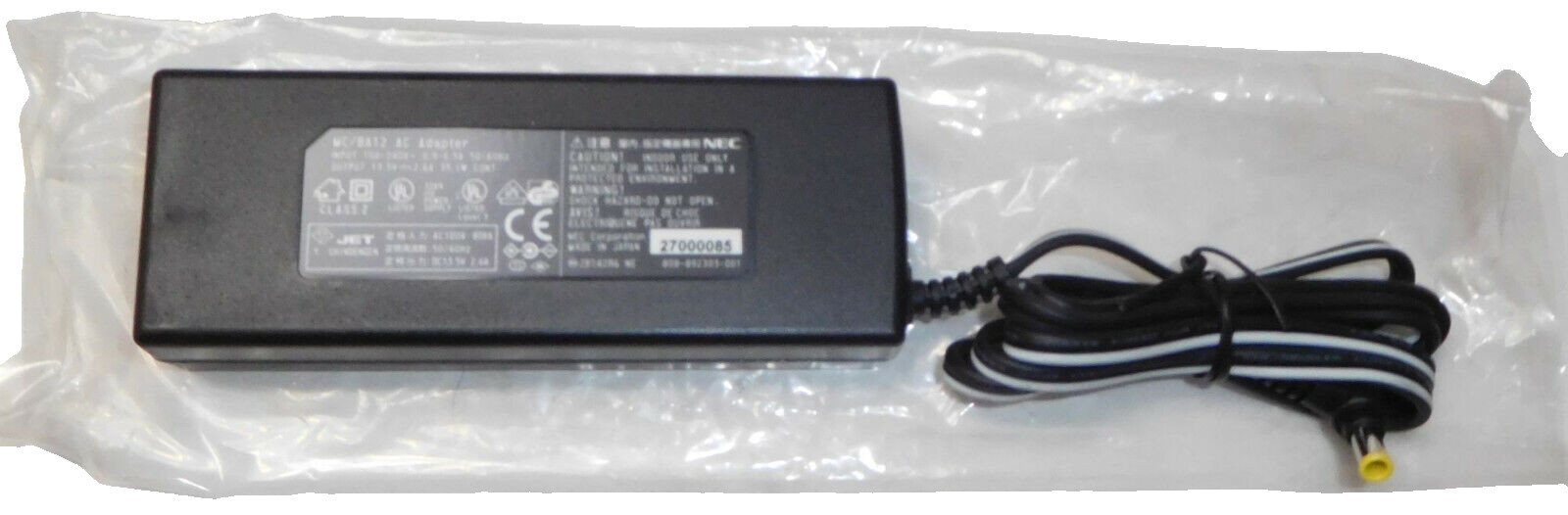 Genuine New NEC AC Adapter MC/BA12 13.5V, 2.6A 