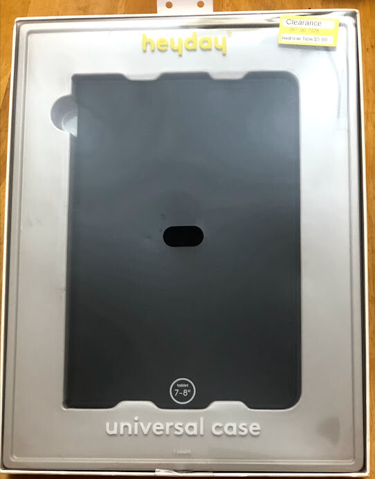 Heyday Universal Case for 7-8" Tablet (Apple, Samsung, Etc) - BLACK -Soft  