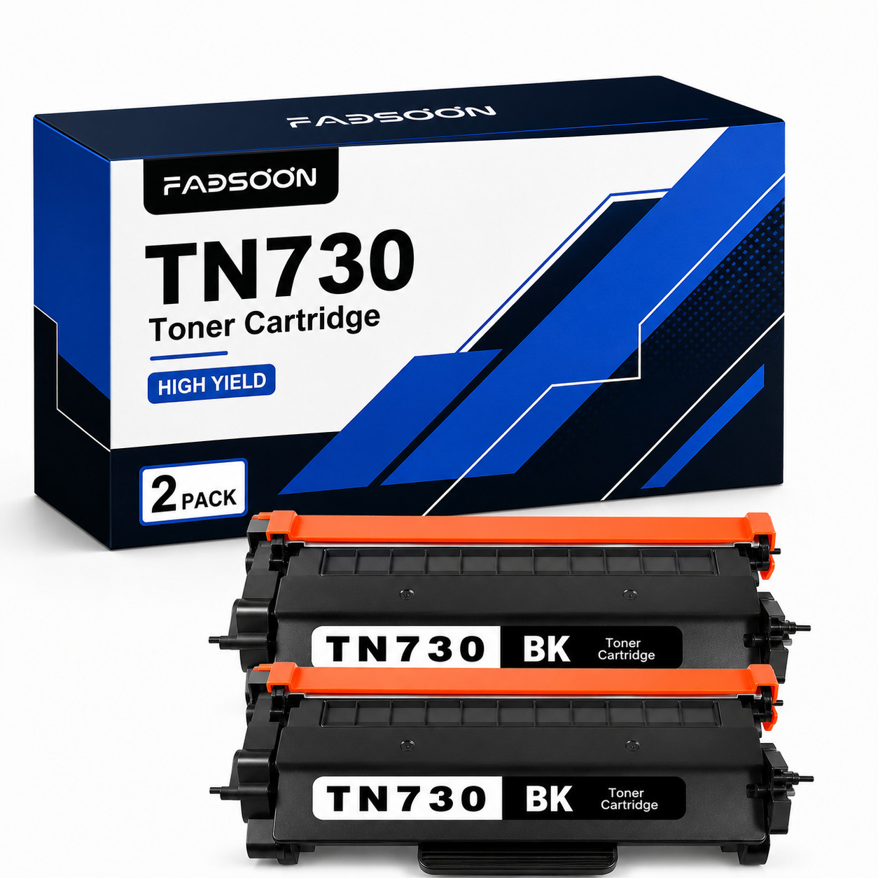 TN730 2PK With Chip Standard Yield Toner for HL-L2350DW HL-L2370DW MFC-L2710DW