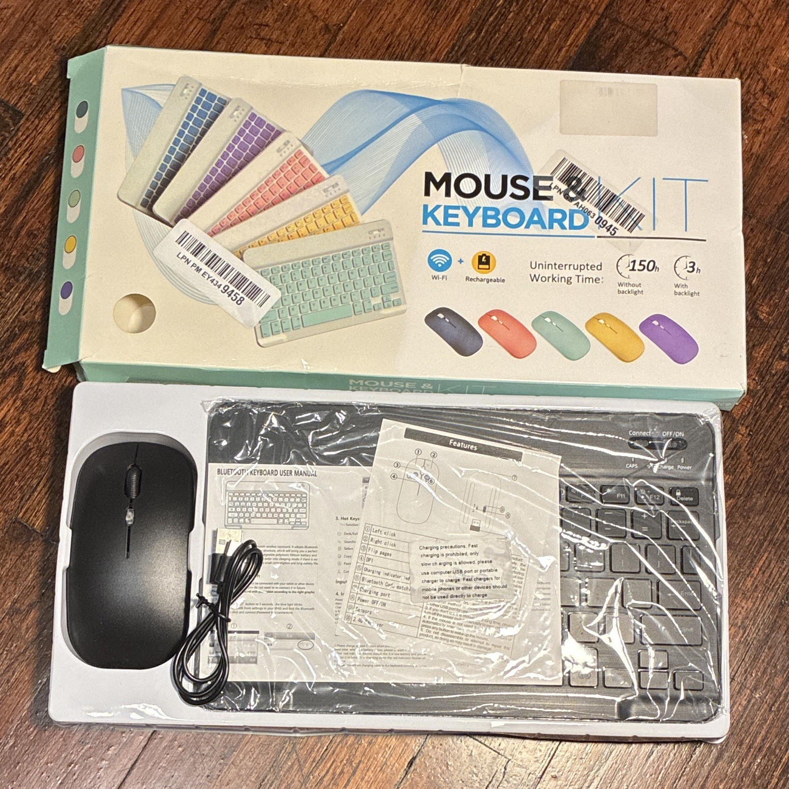 Ultra-Slim Lightweight Bluetooth Keyboard and Mouse Portable Mini Wireless