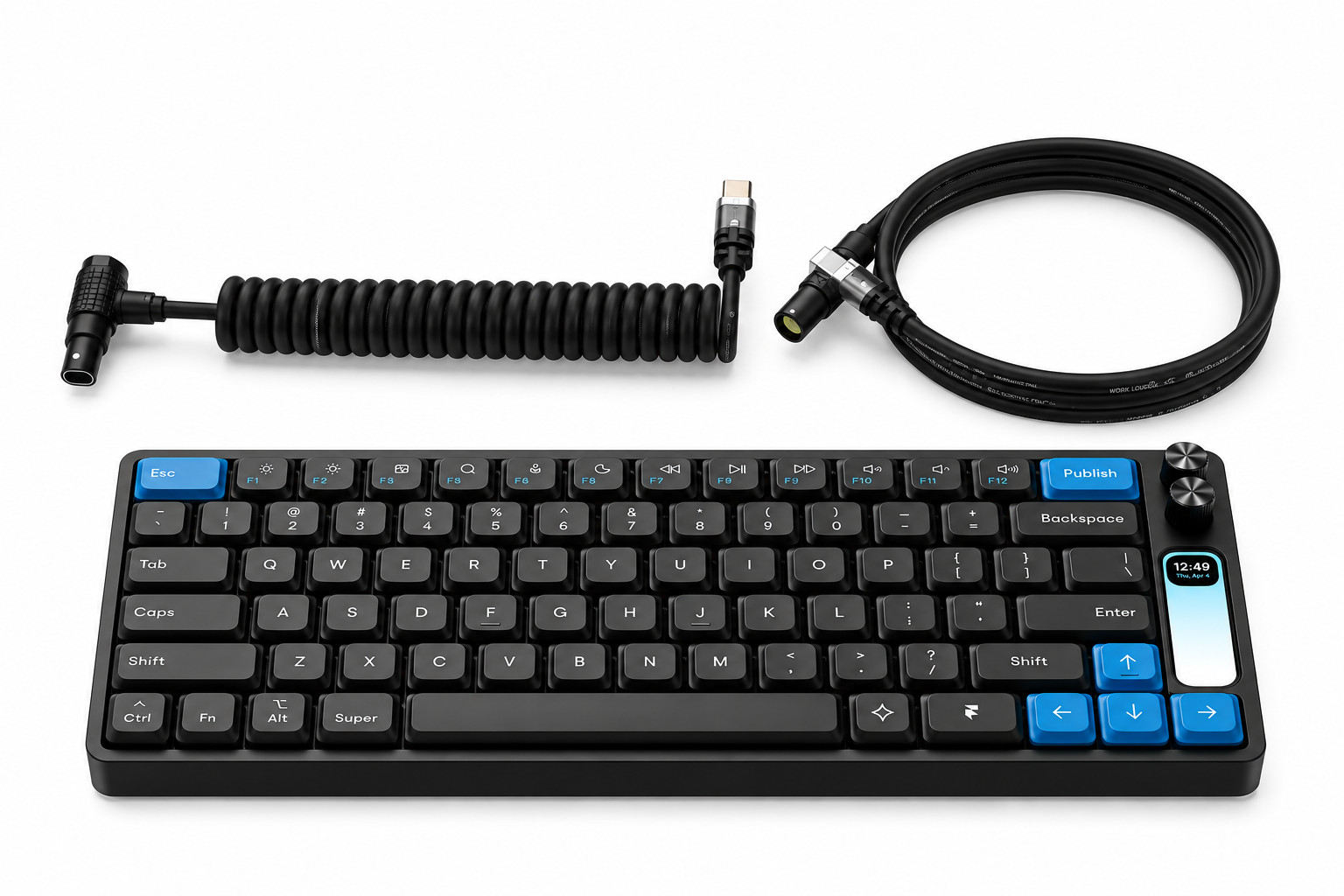 Work Louder Framer F1 Keyboard + wrk Cable Coiled Black NEW SEALED