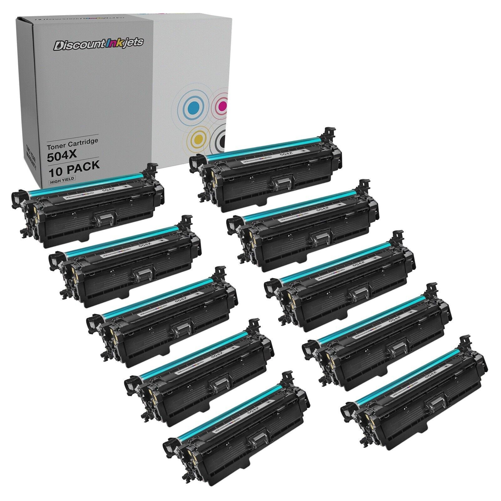 10PK CE250A 504A for HP BLACK Laser Toner Cartridge LaserJet CM3530fs CP3525dn