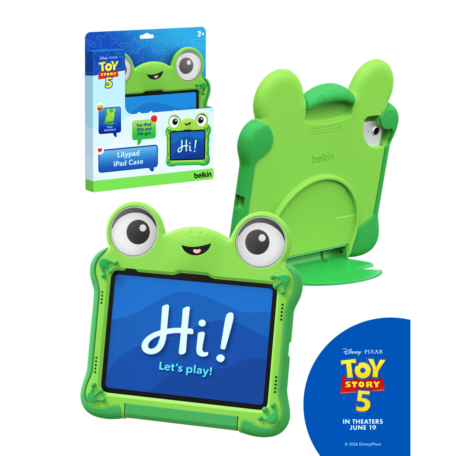 Belkin Disney Pixar Toy Story 5 iPad A16 Case 11" Shockproof Handle Stand