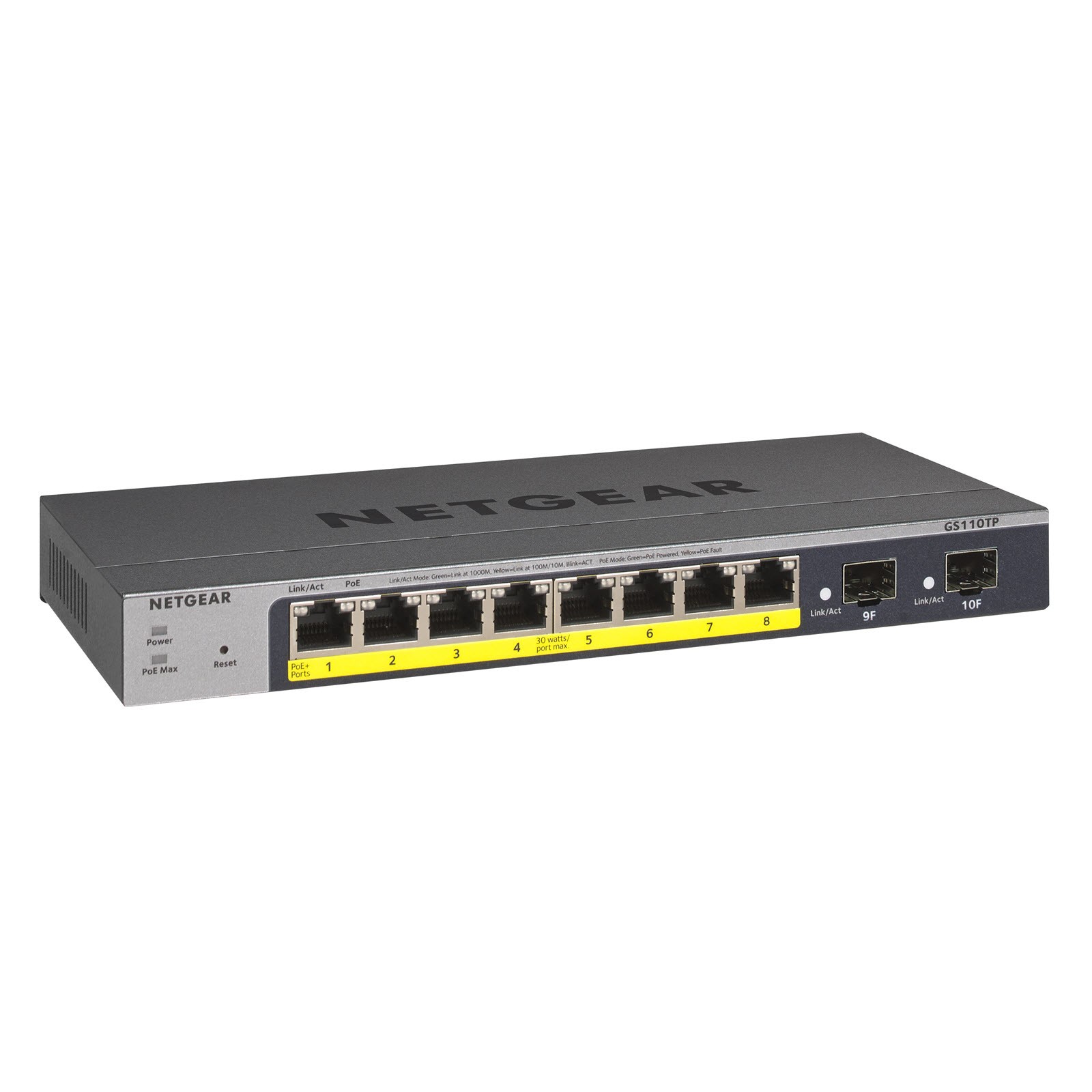 *NEW* *NEW* NETGEAR GS110TP -300NAS PoE Gigabit Smart Managed Pro Switch w/ 2...
