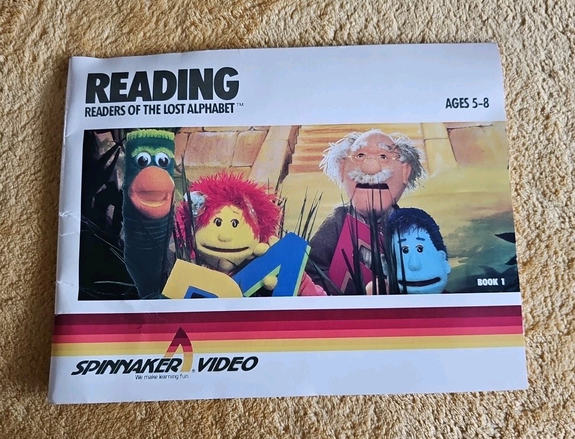 Spinnaker Video Workbook Only Reading "Readers of The Lost Alphabet" 1985