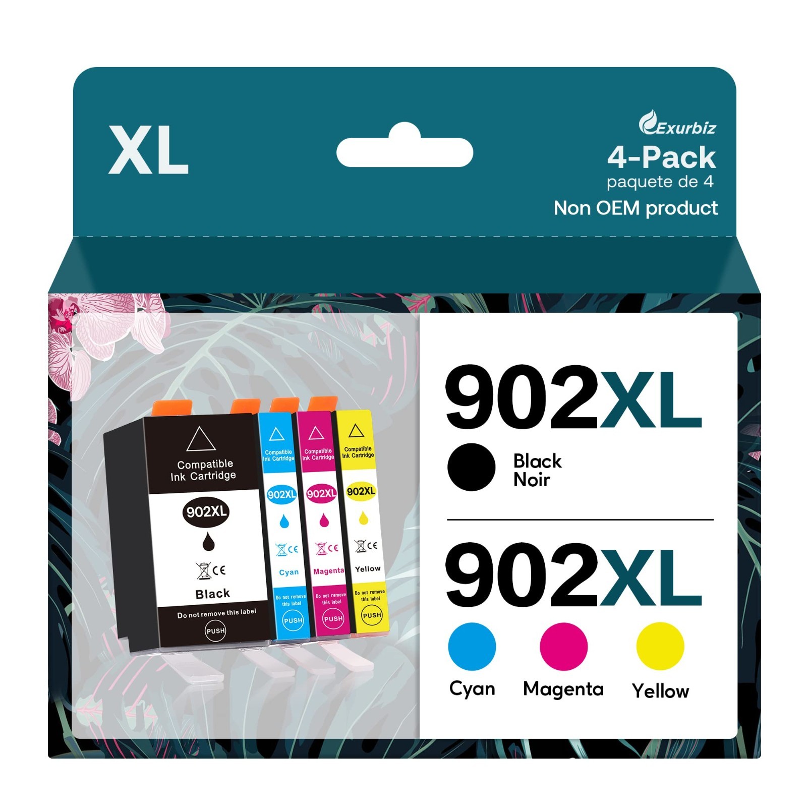 902XL Compatible for 902 XL Ink Cartridge Combo Pack High Yield Replacement Work