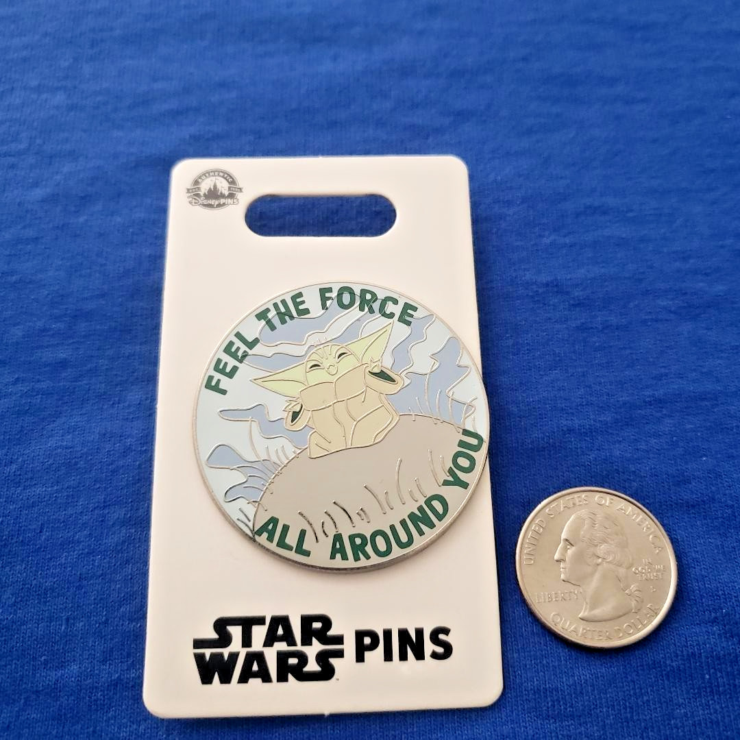 2023 Disney Parks Star Wars Mandalorian Grogu Feel the Force all Around you Pin