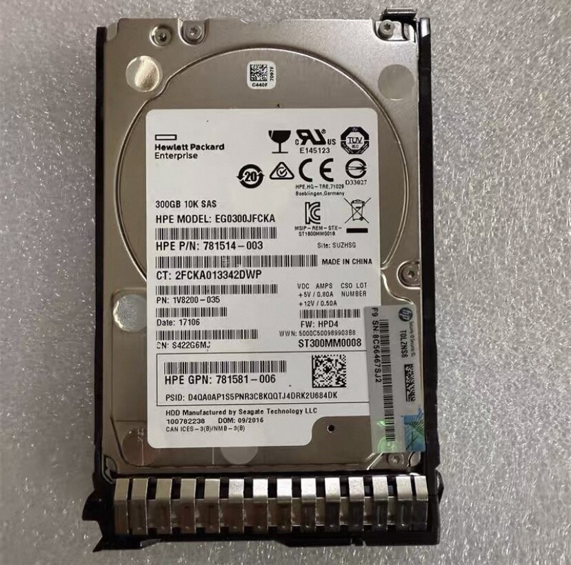FOR HPE 768788-001 785410-001 HP 785067-B21 300GB 12G SAS 10K SFF 2.5" SC HDD