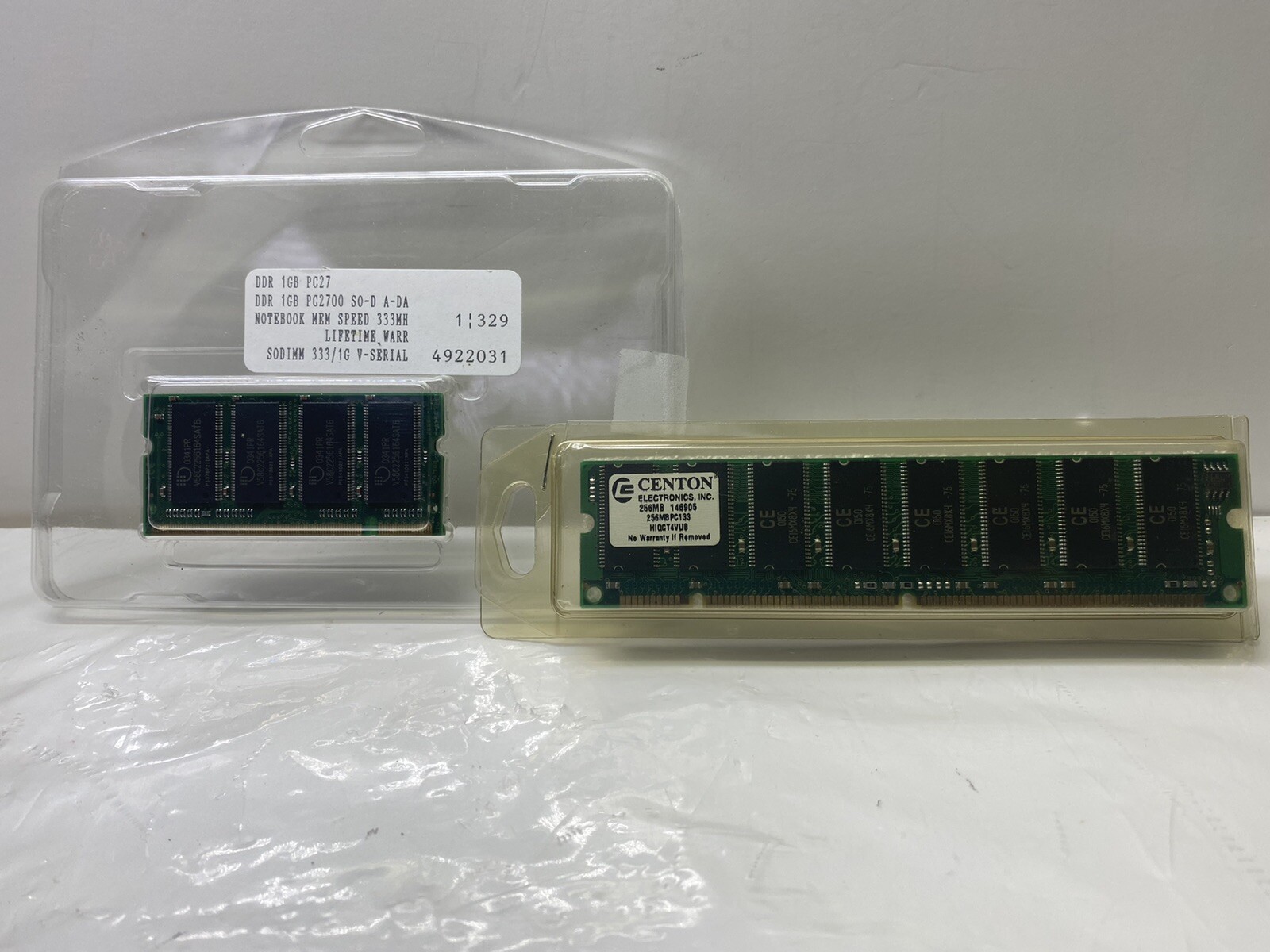 2 Micron 256 MB PC133 SDRAM DIMM Memory Module + DDR 1 GB PC 2700.