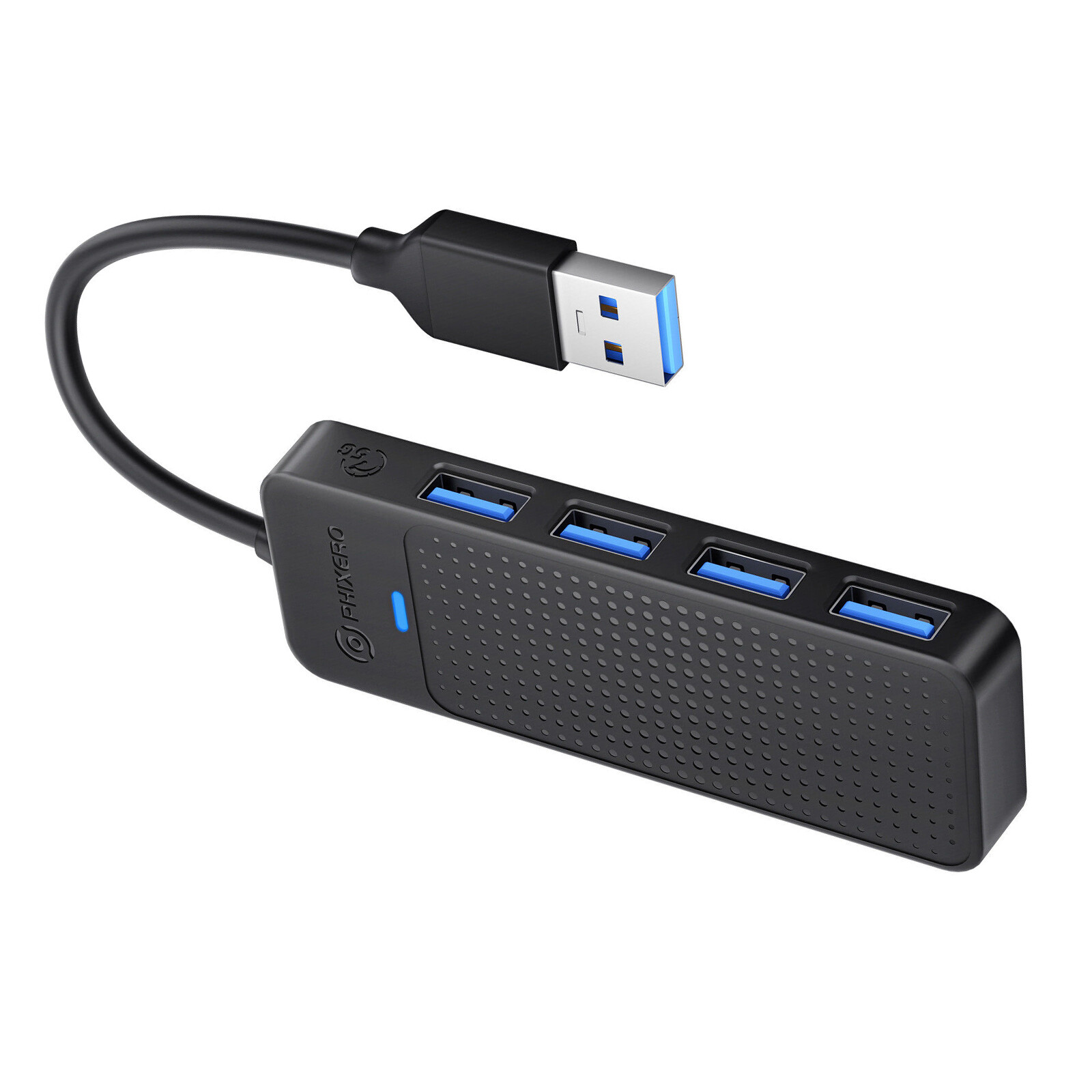 PHIXERO USB 3.0 Hub 4-Port USB Hub USB Splitter w/ Super Speed 5Gbps 0.5ft/15cm
