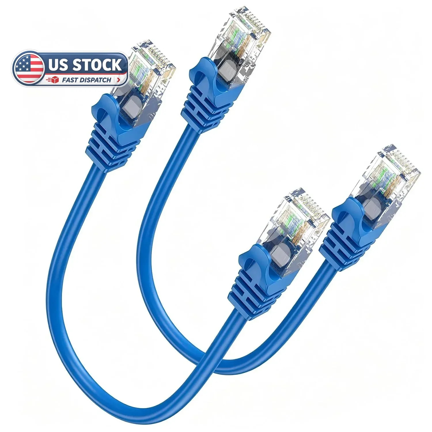 Short Ethernet Cable 1FT 2-Pack Cat 6, 10Gbps Cat6 Patch Cable 1 FT ⭐️⭐️⭐️⭐️⭐️