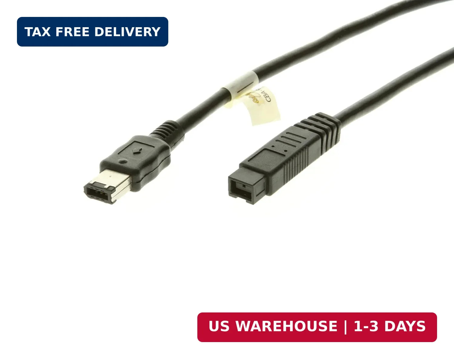 CABLEMAX FireWire 800 to 400 Cable - 6ft - Connect 9-Pin to 6-Pin Devices for Se