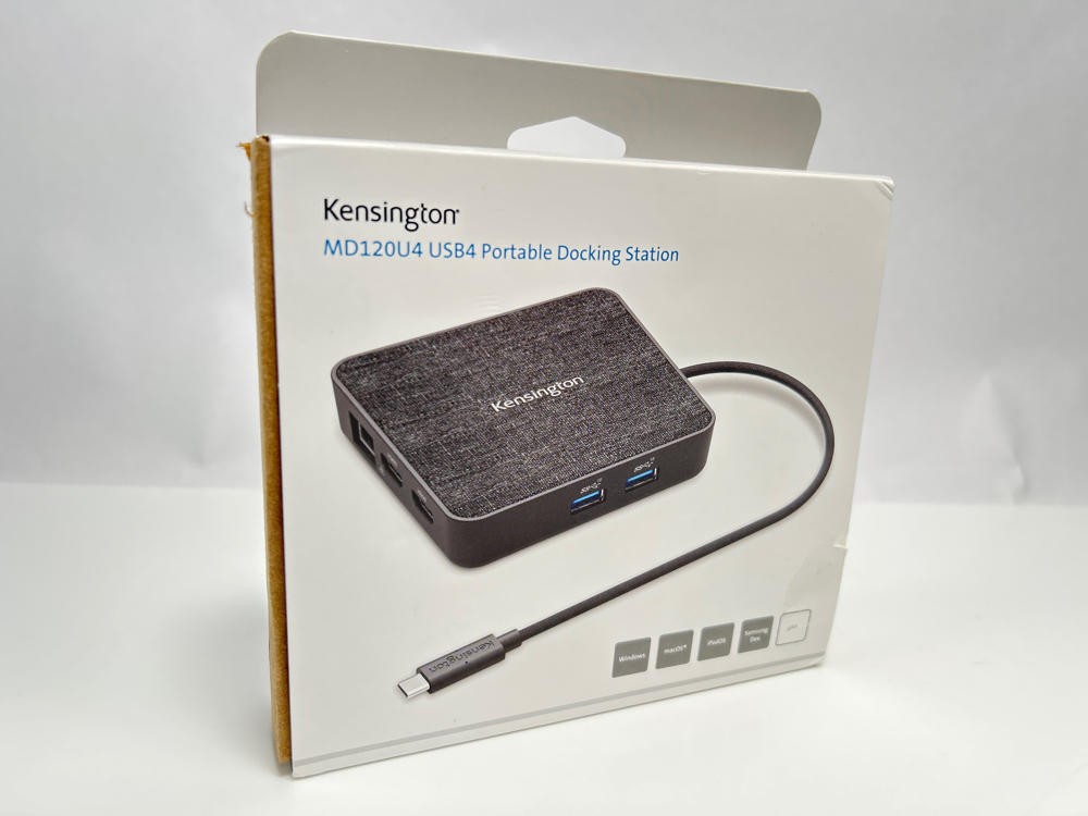 Kensington MD120U4 USB4 Hub Dual 4K 120Hz HDMI 2.5GbE 100W PD K32850WW