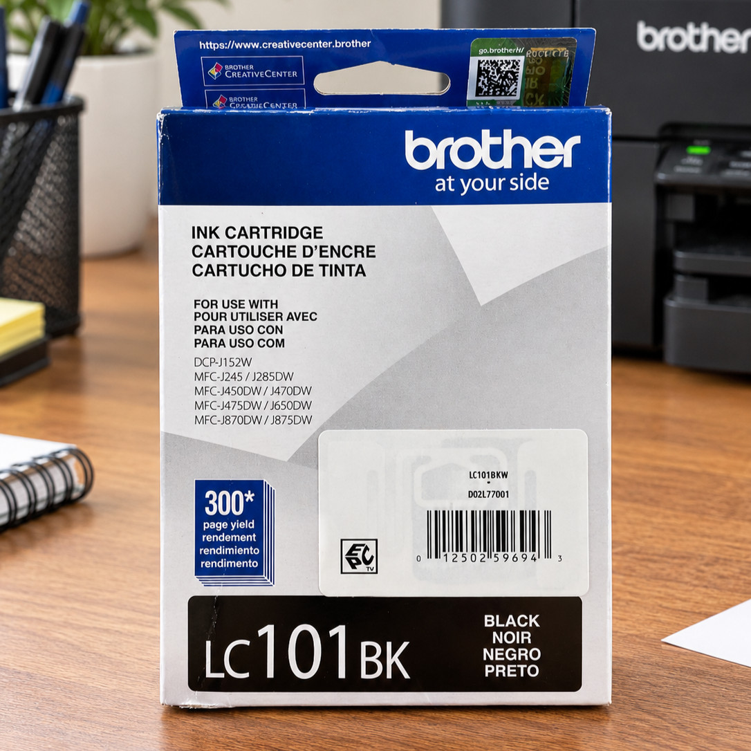 Brother LC101BK Black Ink Cartridge - Exp 07/2026
