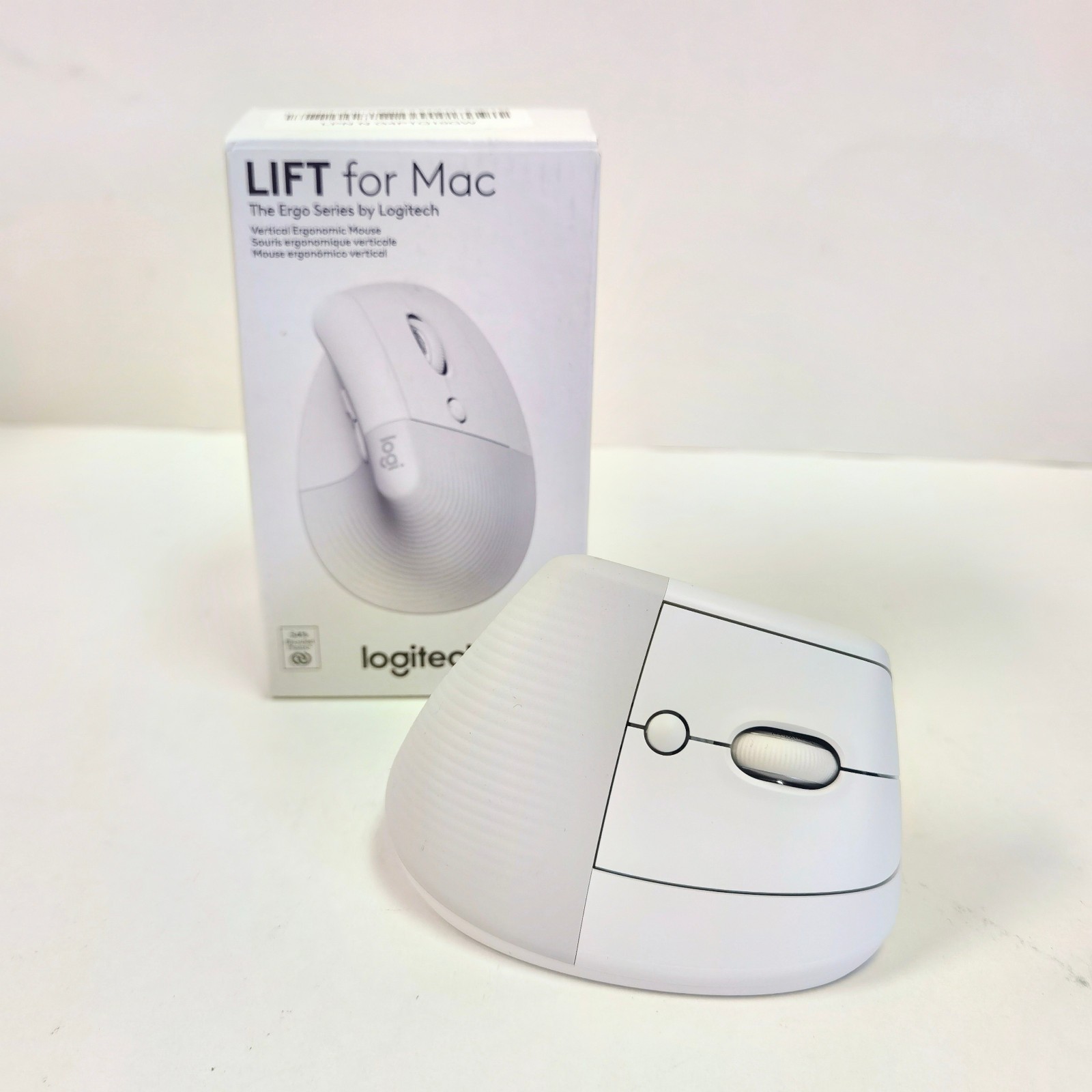 Logitech Lift for Mac Wireless Vertical Ergonomic Mouse, 910-006471 - Off White