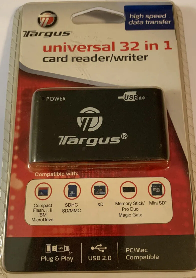Targus Universal Memory Card 2.0 Reader/Writer TGR-CR25 (R1) 32 in 1 High Speed