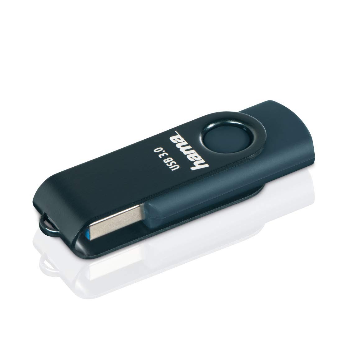 Hama USB 3 Flash Drive 64GB (70MB/s Data Transfer) with Eyelet 64 GB, blue