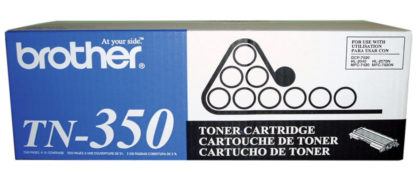 Brother TN350 Black Toner Genuine OEM Standard Yield 2500 Pages New