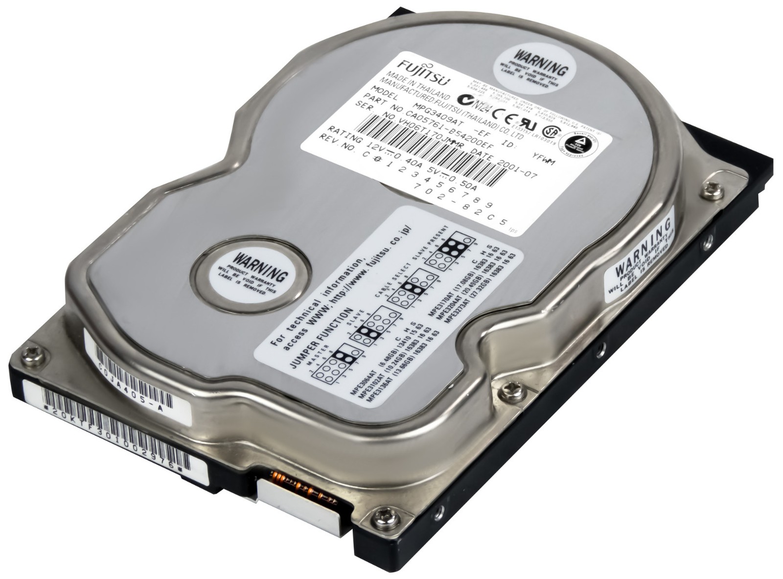 FUJITSU 40.9GB 5.4K 2MB ATA 3.5'' MPG3409AT