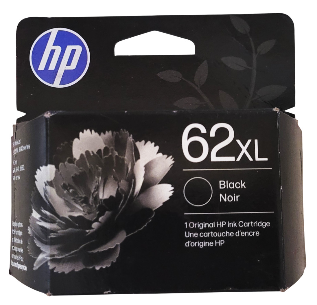 HP 62XL Black Ink Cartridge Exp: 06-2028