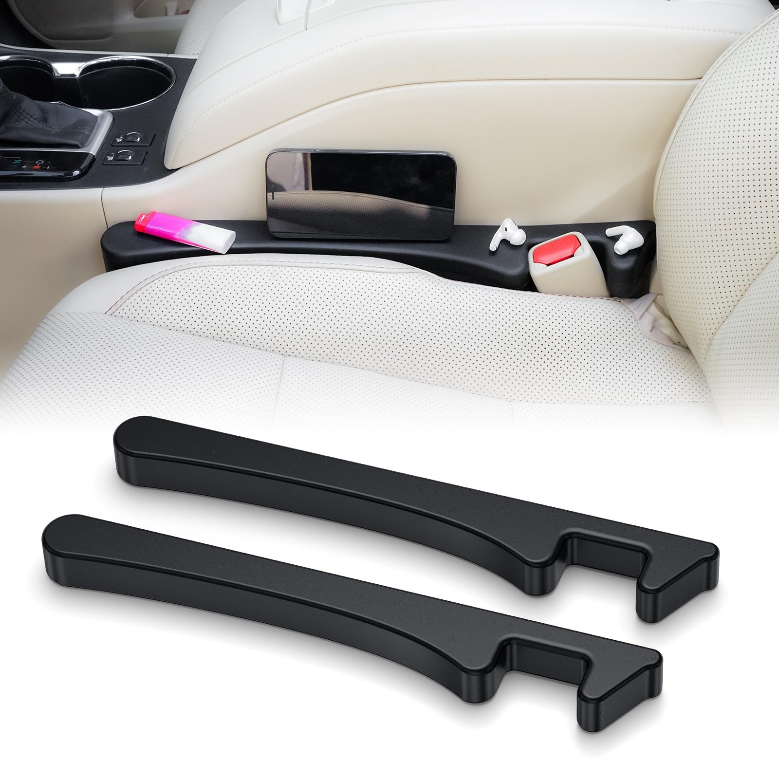 Car Seat Gap Filler Organizer Soft Foam Strip Seat & Console Gap Blocker