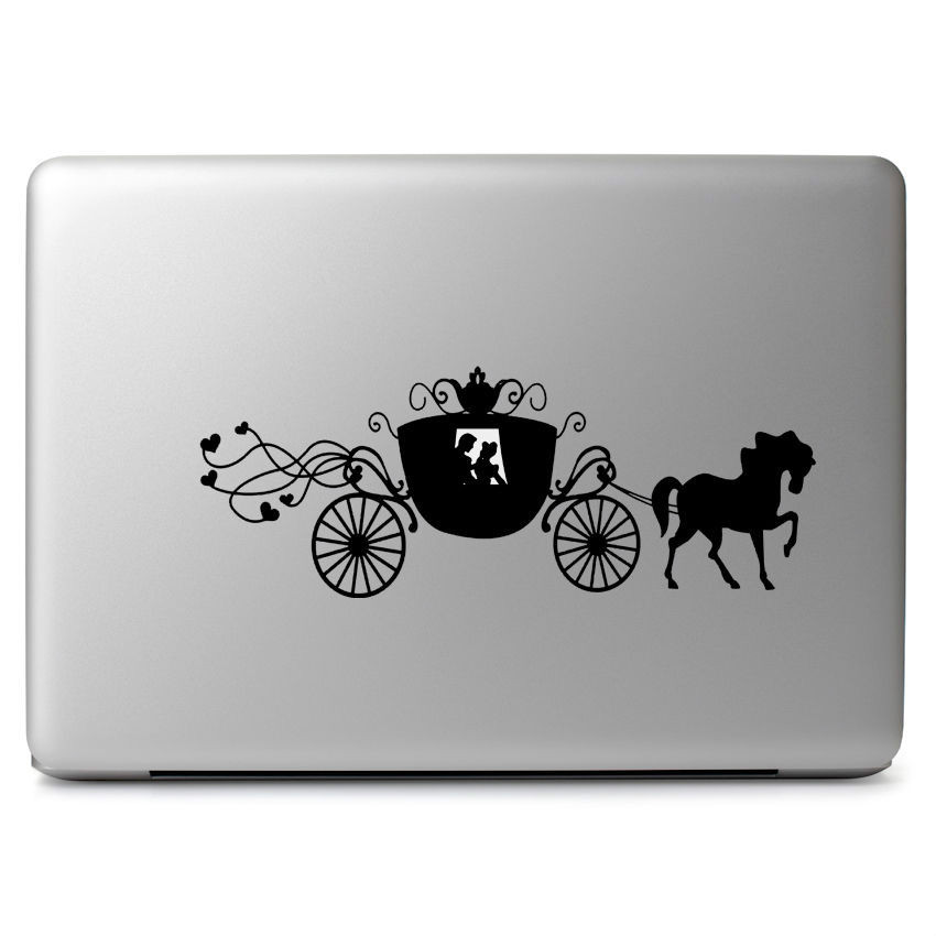 Cute Cinderella Carriage Disney Macbook Decal Viny Sticker Air/Pro/Retina 13"15"