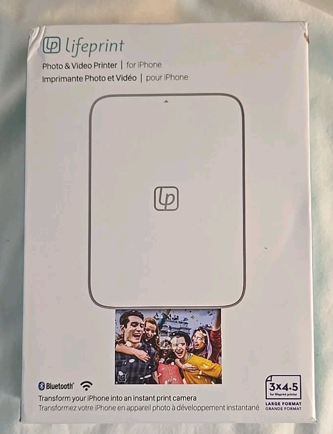 New Lifeprint Portable 3x4.5 Photo Video Printer iPhone Instant Mobile Print