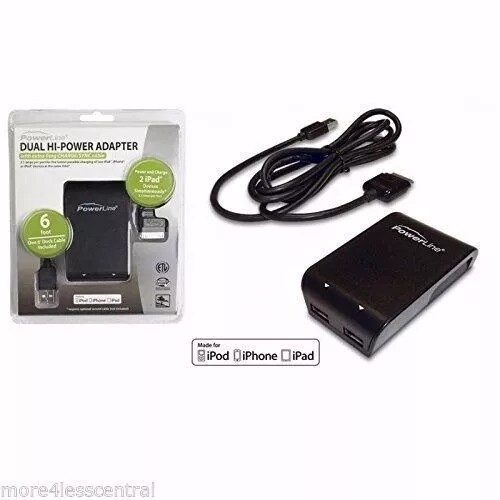 PowerLine 2.1Amps DUAL Port HI-POWER USB Wall Charger--iPhone & ANY Devices--NEW