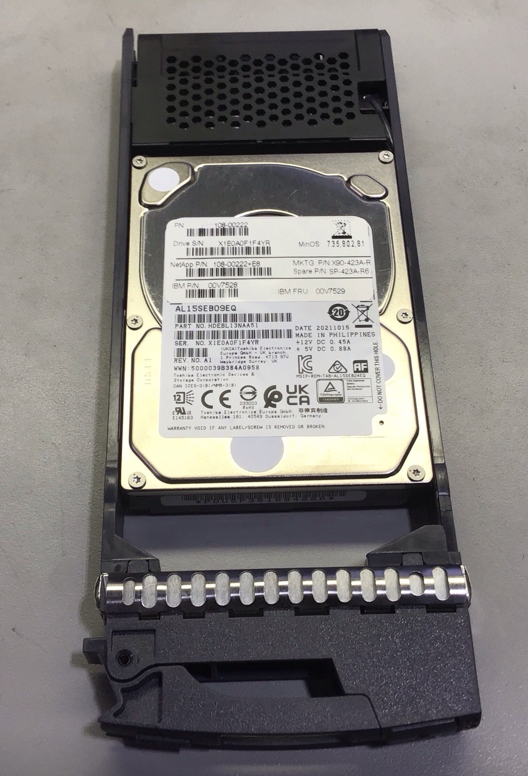 Toshiba AL15SEB09EQ 900GB 10K 2.5" SAS 12Gbps 12G Server HDD Read Description