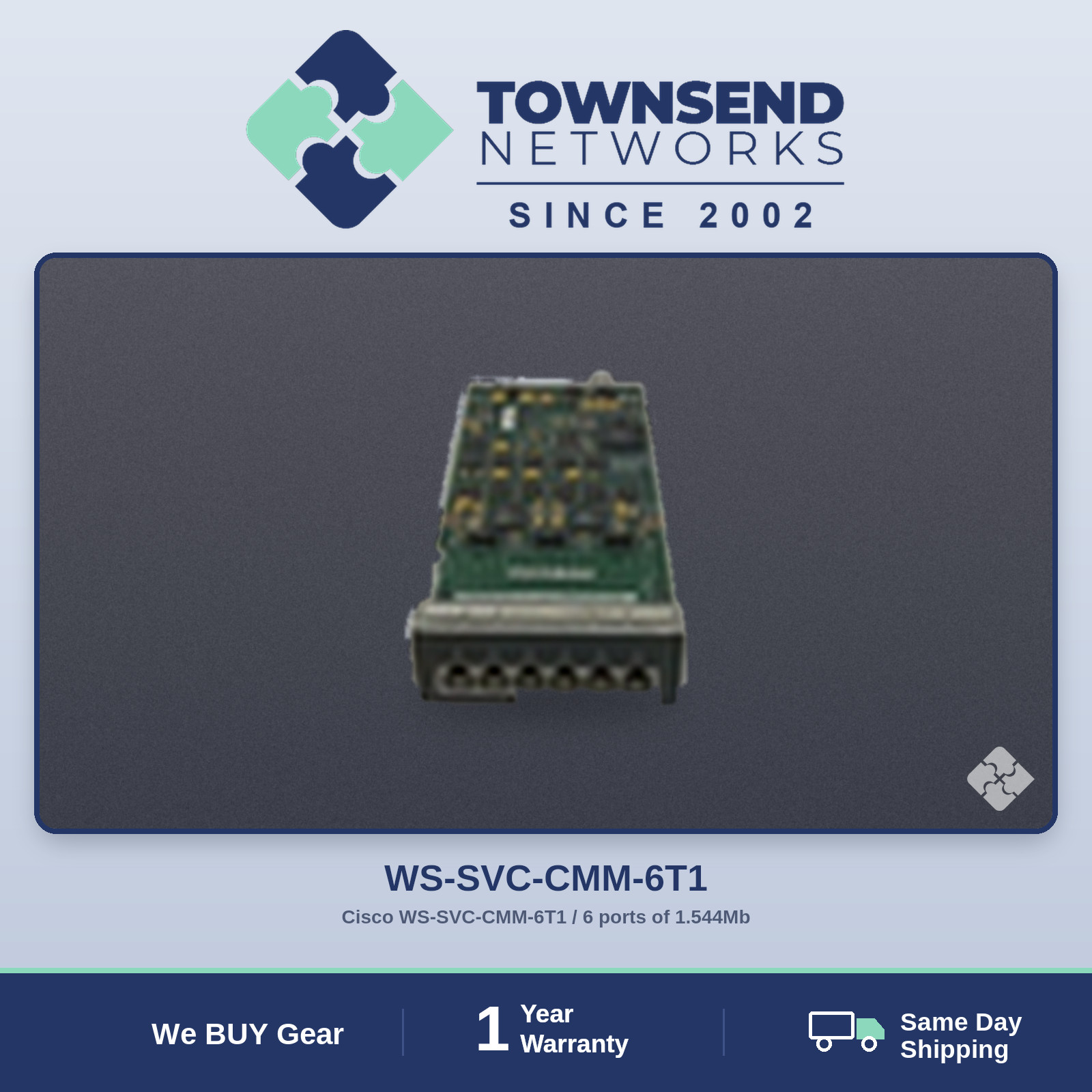 Cisco WS-SVC-CMM-6T1 Port Adapter / 6-Port T1 for Catalyst 6500 CMM