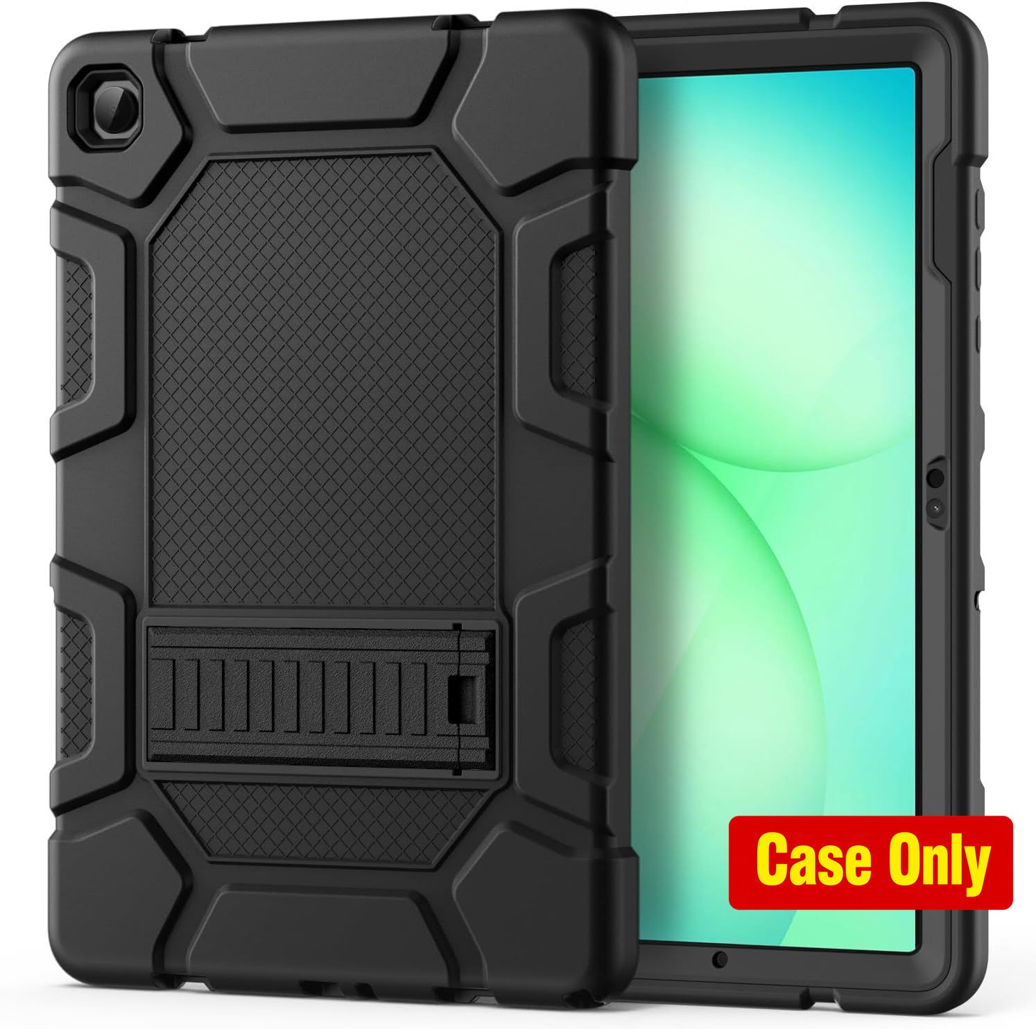 Rugged Black Case for Samsung Galaxy Tab A11+/A9+ Plus 11" 2026/2024, Shockproof