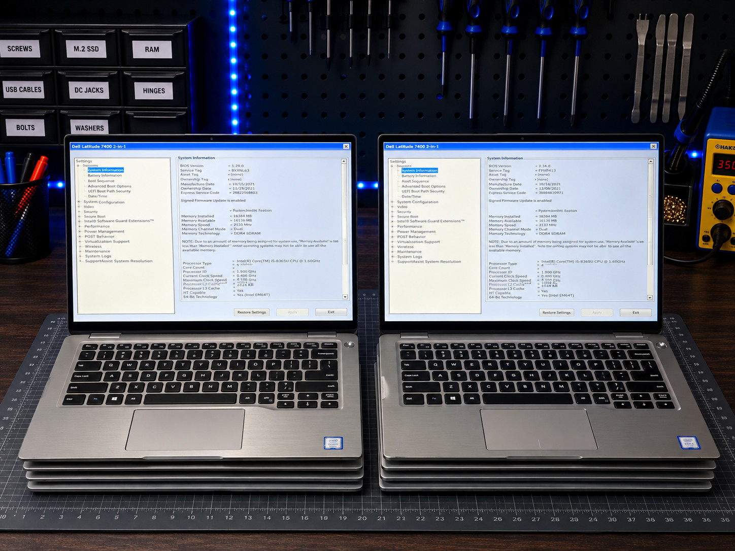 Lot of 20 Dell Latitude 7400 2-in-1 Intel i5-8365U 16GB RAM, 512GB SSD, No OS