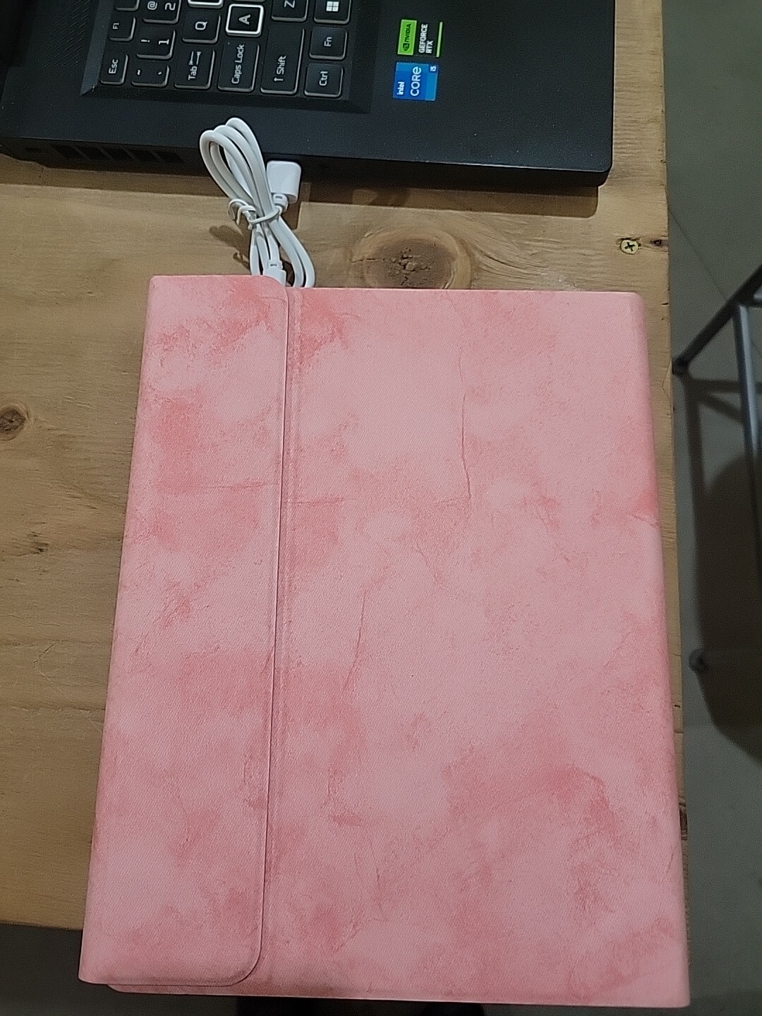 Pink Marble BLuetooth Wireless keyboard 11 iPad Pro Case With cable New