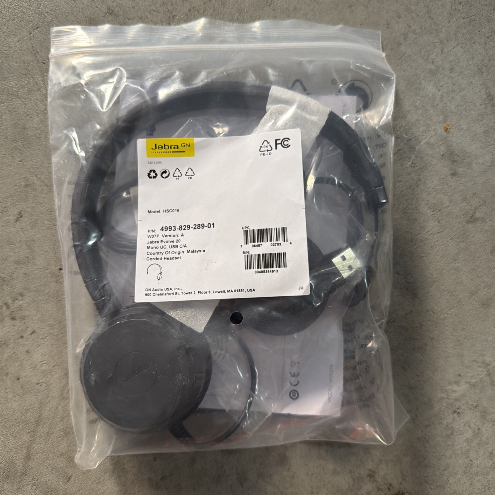 Jabra Evolve 20 2025 Edition Single-Ear Headset for Office and Home