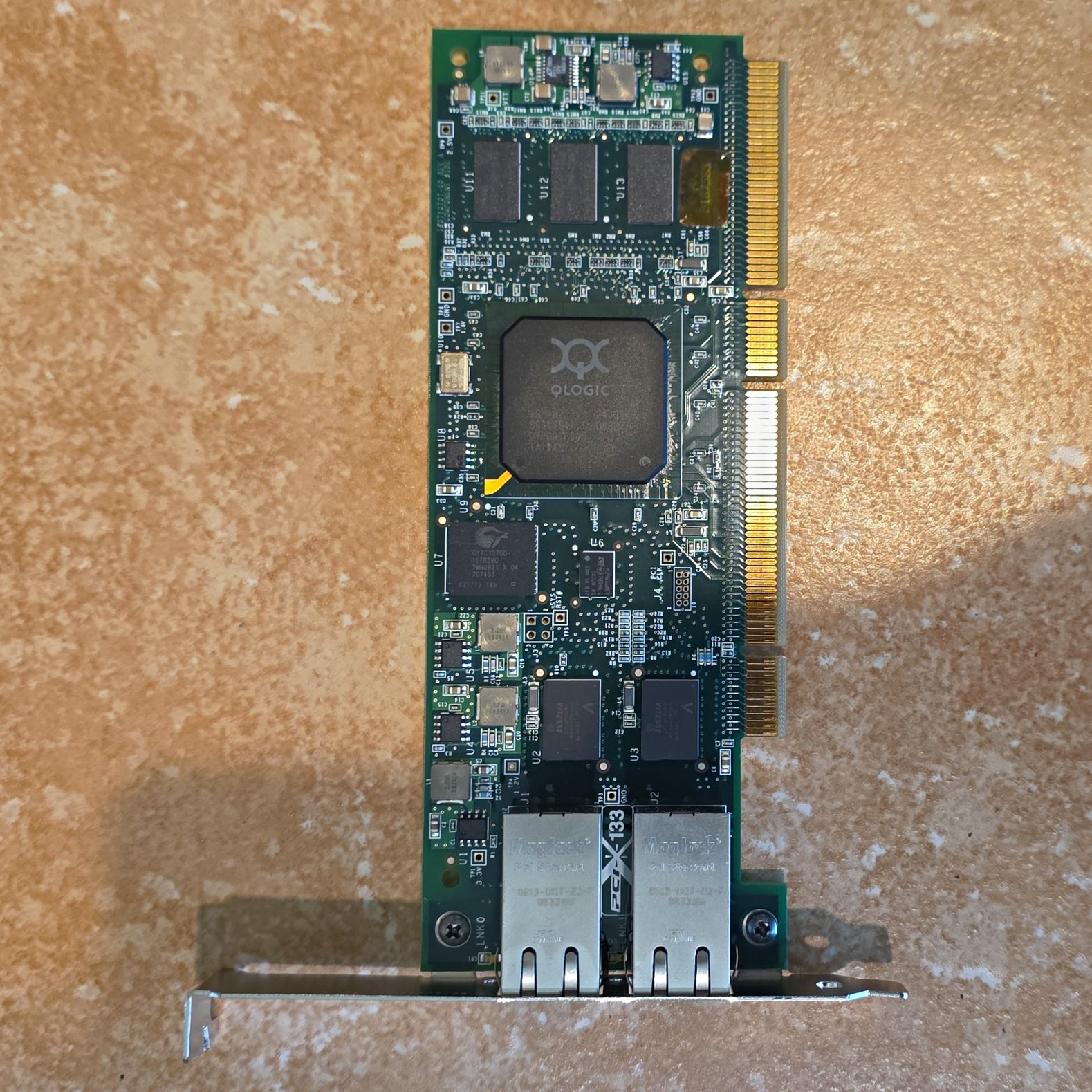 QLogic QLA4052C PCI-X 133 Dual Port RJ-45 Gigabit Ethernet NIC 1Gbps