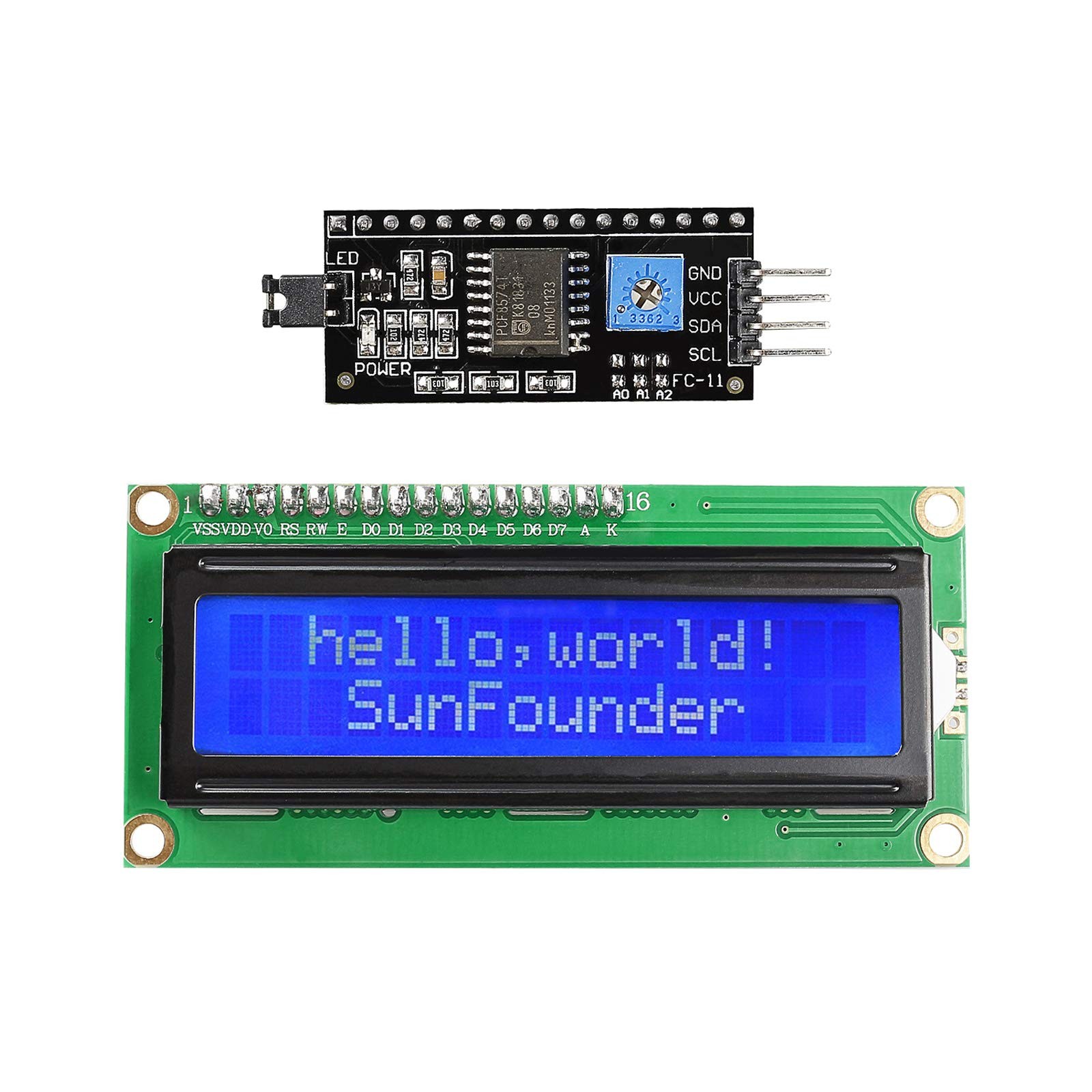 IIC/I2C/TWI LCD1602 Display Module For Arduino And Raspberry Pi Screen Board