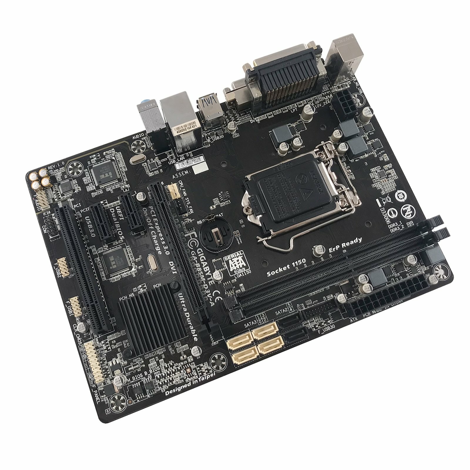 For Gigabyte GA-B85M-D3V-A LGA1150 DDR3 DVI VGA Motherboard Test OK