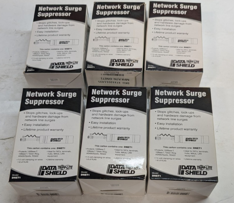 12x Tripp Lite DNET1 DataShield RJ45 Ethernet Surge Protector NOS Case Lot