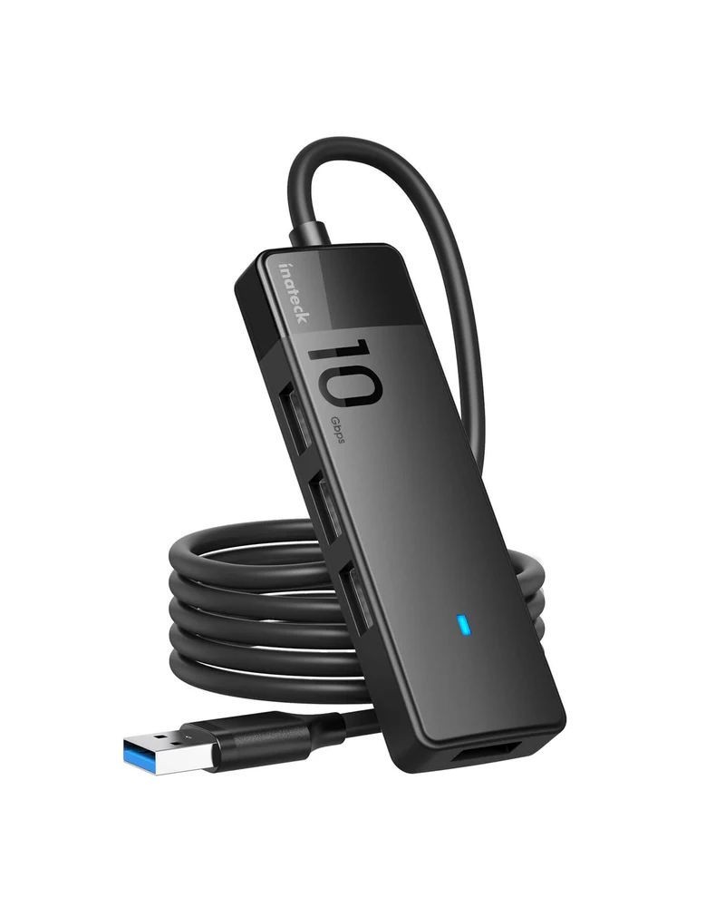 NEW Inateck HB2025AL 4-in-1 USB 3.2 Gen 2 Hub to 4 USB-A Ports - Black
