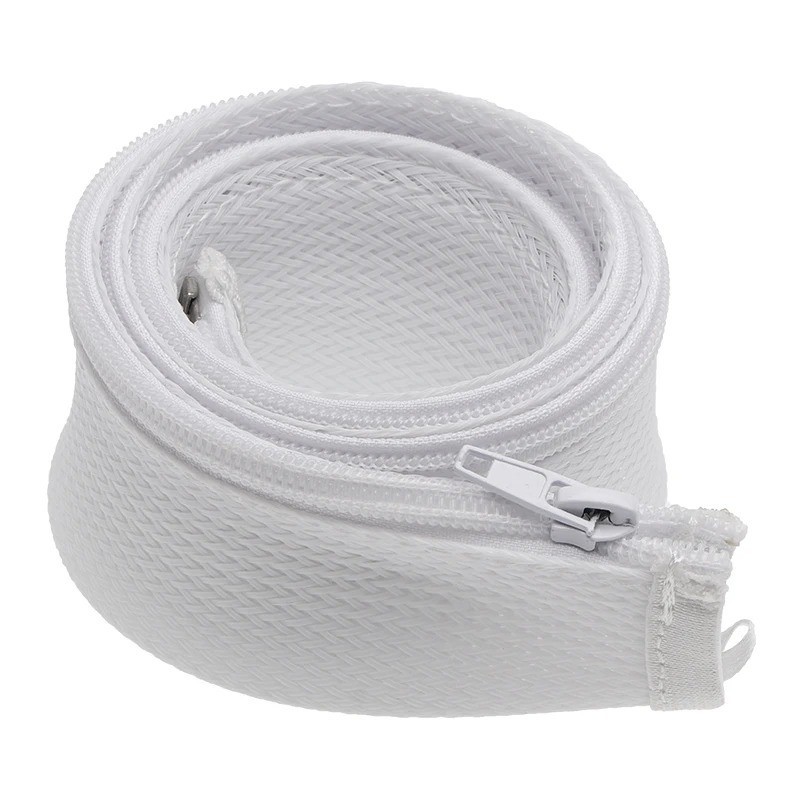 1M Zipper Cable Sleeve Wire Organizer PC TV Desk Cord Management Cover