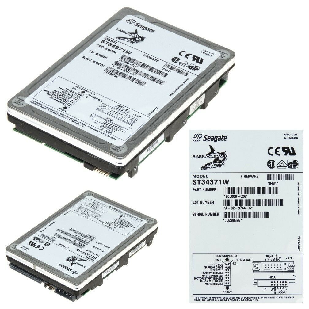 Compaq ST34371W Proliant Seagate 4.3 GB Wide-Ultra SCSI 242606-001 272573-001