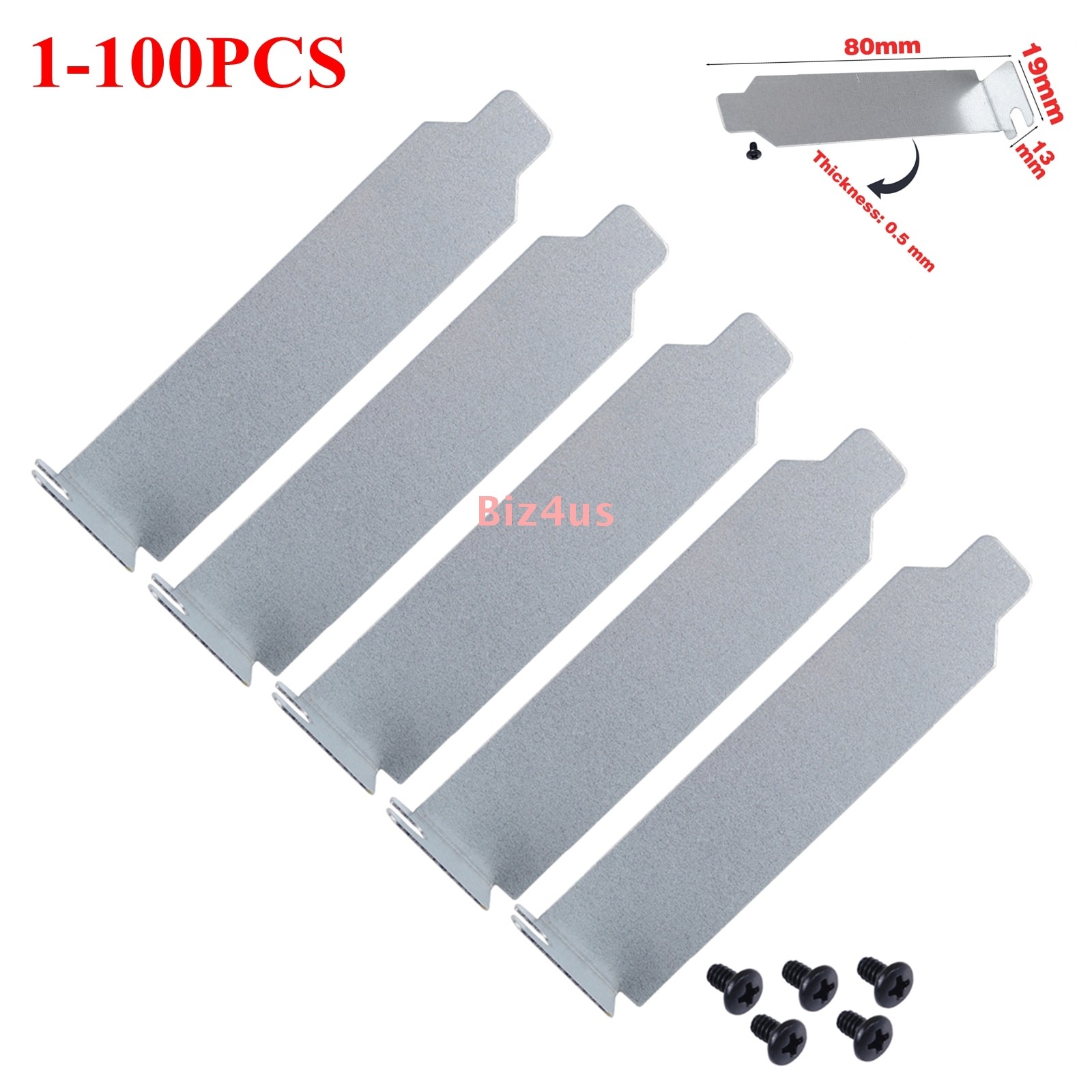 Lot Dustproof Low profile PCI Slot Covers Bracket Expansion Blanking Plates