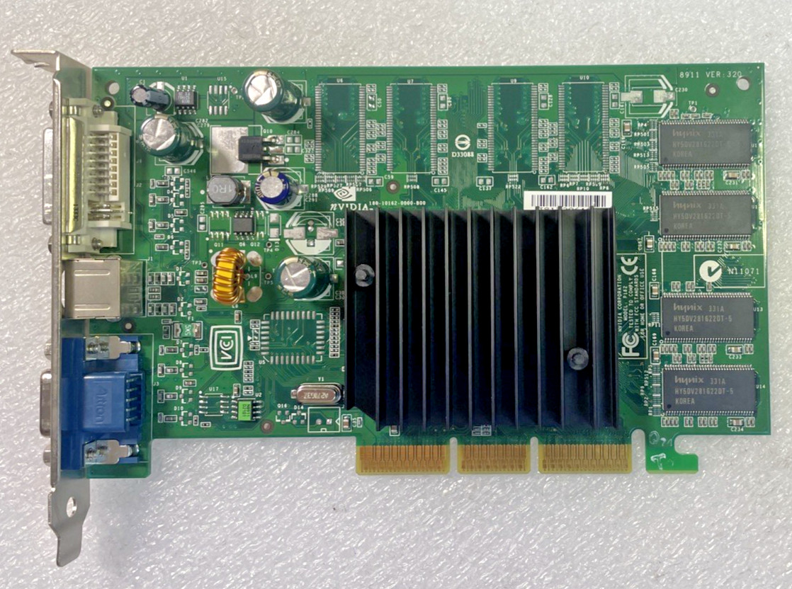 CN-09Y779-69702-38P-2721 nvidia 128MB agp video card with vga S-VID & dvi output